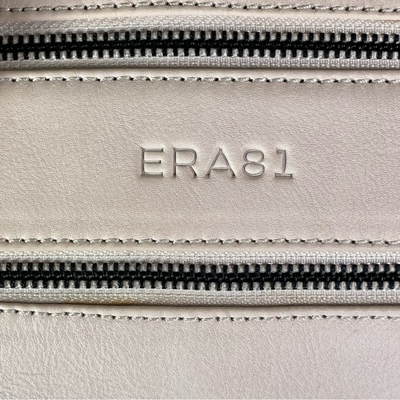 ERA81 San Francisco Toiletry/Makeup bag double zipper light pink leather - Picture 9 of 10